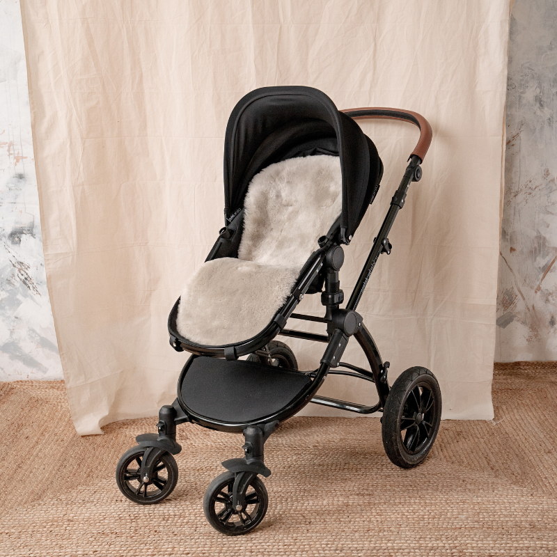 Baa Baby Sheepskin Buggy Liner in Latte Shorn Hair