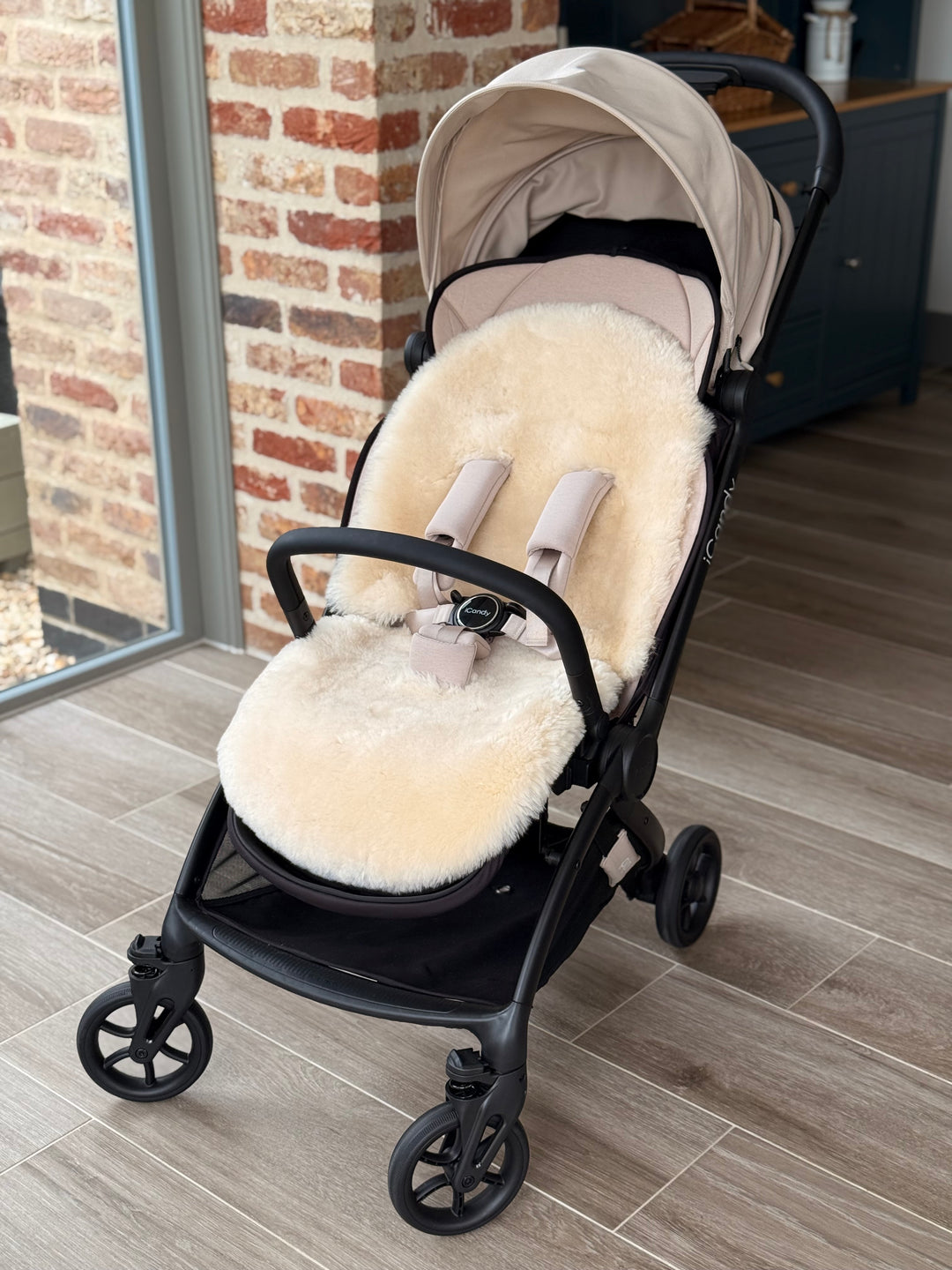 Sheepskin Pram liner to fit the icandy pip travel pram