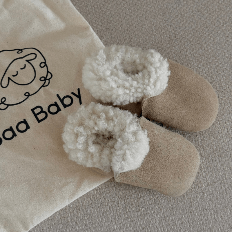 Baa Baby Lambskin Booties Sand