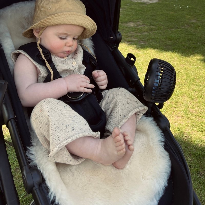 Sustainable and Naturally Soft Cream Sheepskin Liner for Bugaboo™ Pushchairs with Dense Pile
