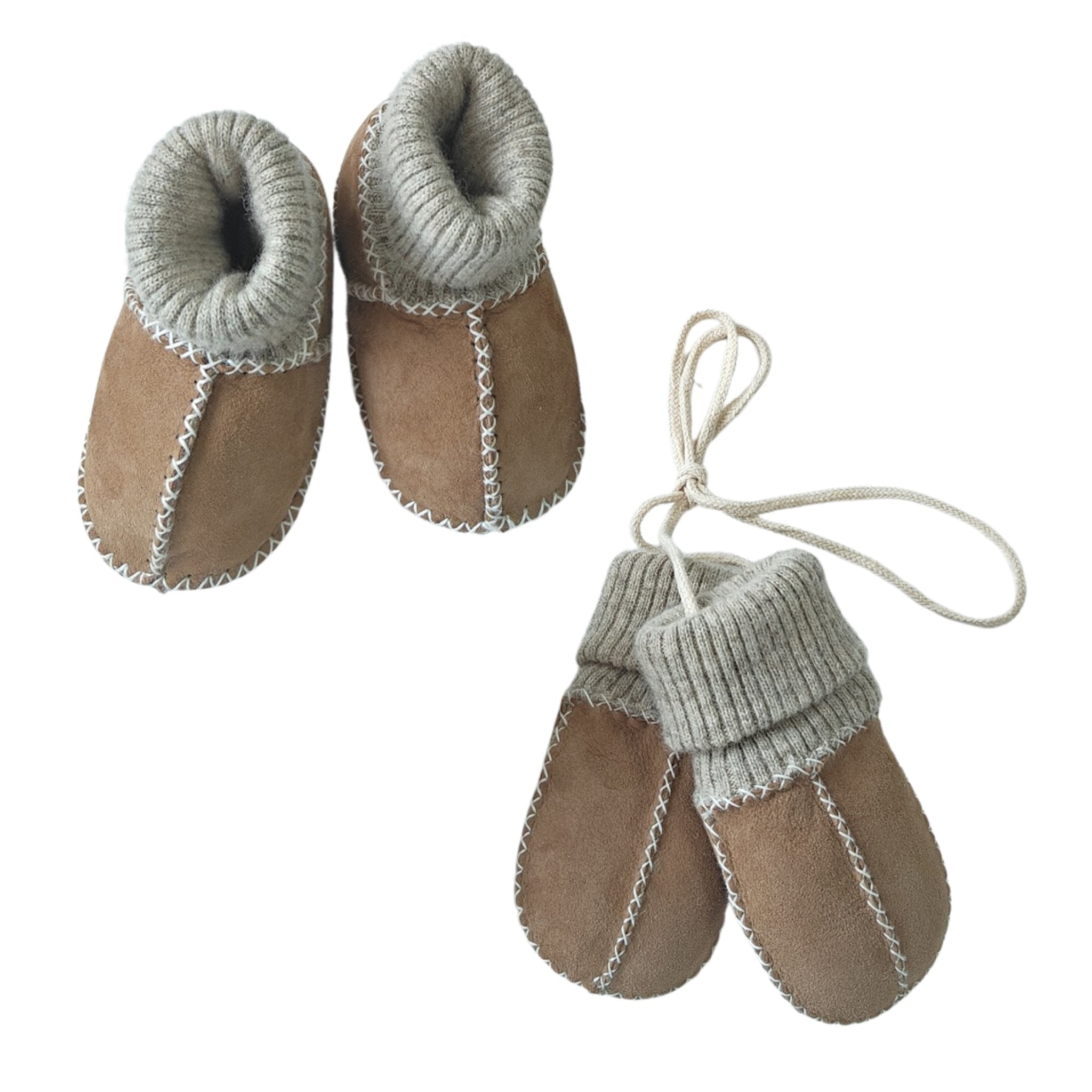 Snuggly Comfort Sock Booties Mittens Duo1