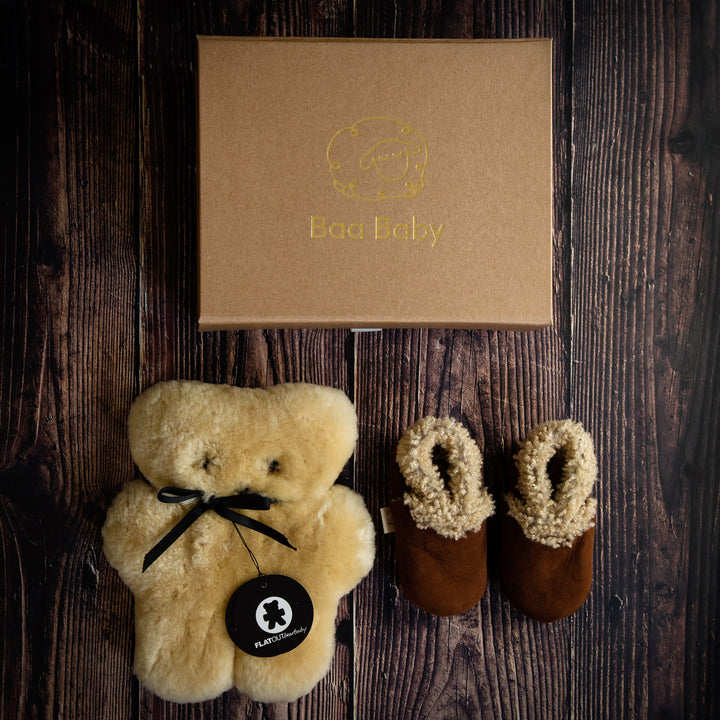 Deluxe Baby Gift Bundle with Bear and Booties