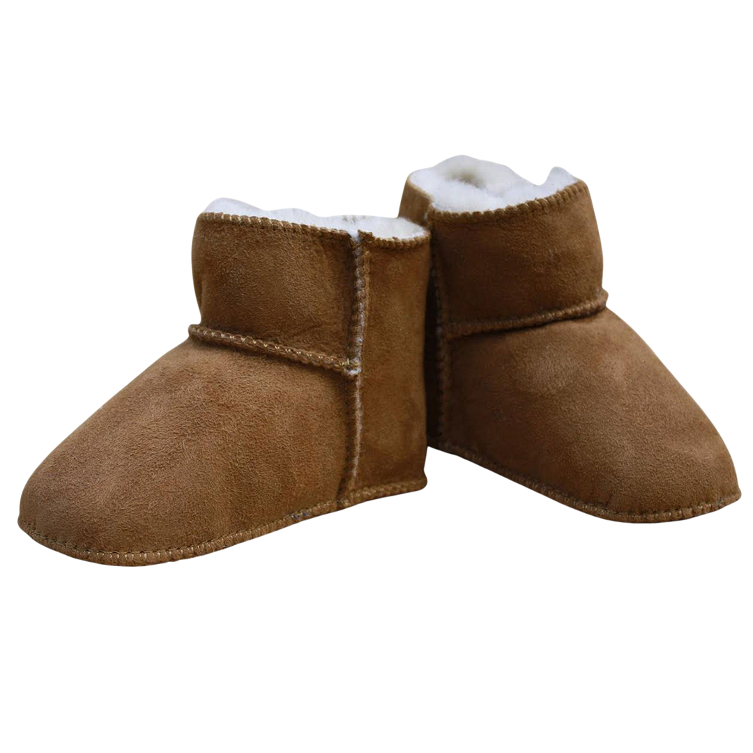 Soft Soled Sustainable Velcro Lambskin Baby Booties