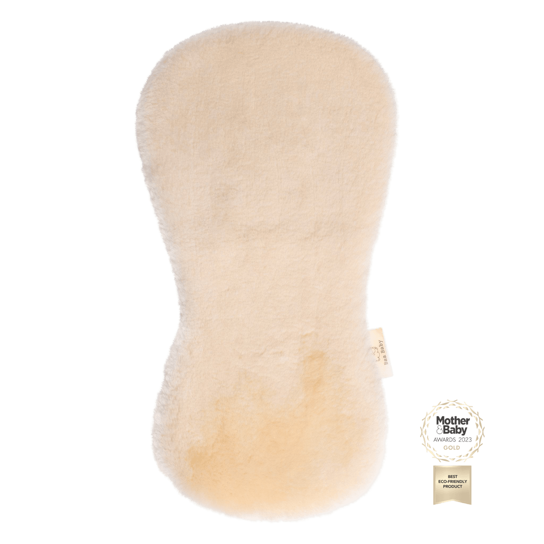 Natural Sheepskin Buggy Liner in Natural Pale Honey to Improve Sleep in Pram and Comfort
