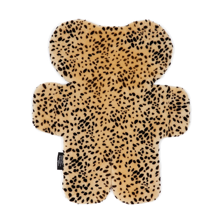 FLATOUT Sheepskin bear rug for babies and toddlers, stunning leopard design ideal for the nursery or for tummy time,genuine Australian merino sheepskin