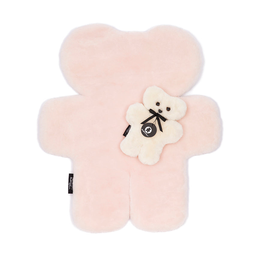 Rosie Pink natural sheepskin nursery rug - suitable from birth, soft, luxurious and an excellent ideal for baby shower or new baby nursery