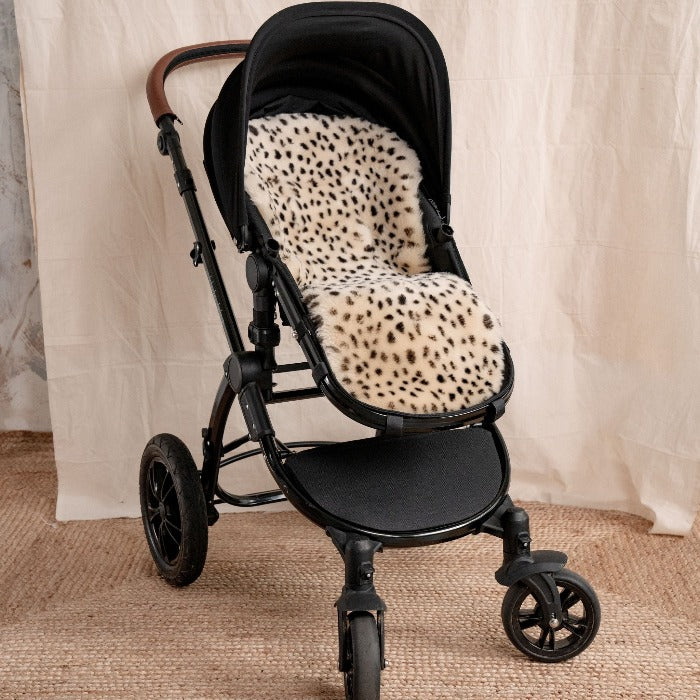 Binibamba leopard pram liner baa baby in buggy style fit shaped for a bugaboo or a cybex priam or an uppababy vista 2