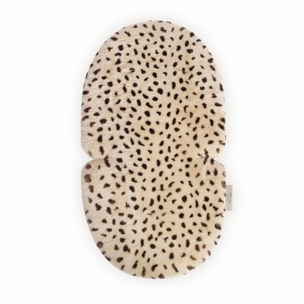Sustainable and Soft Sheepskin Pushchair Liner with Leopard Spots
