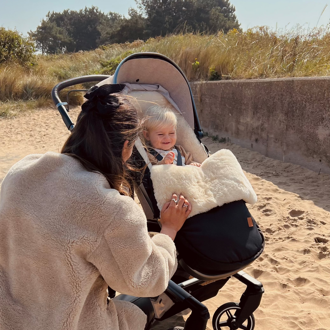 Premium Milk Sheepskin Footmuff Baa Baby