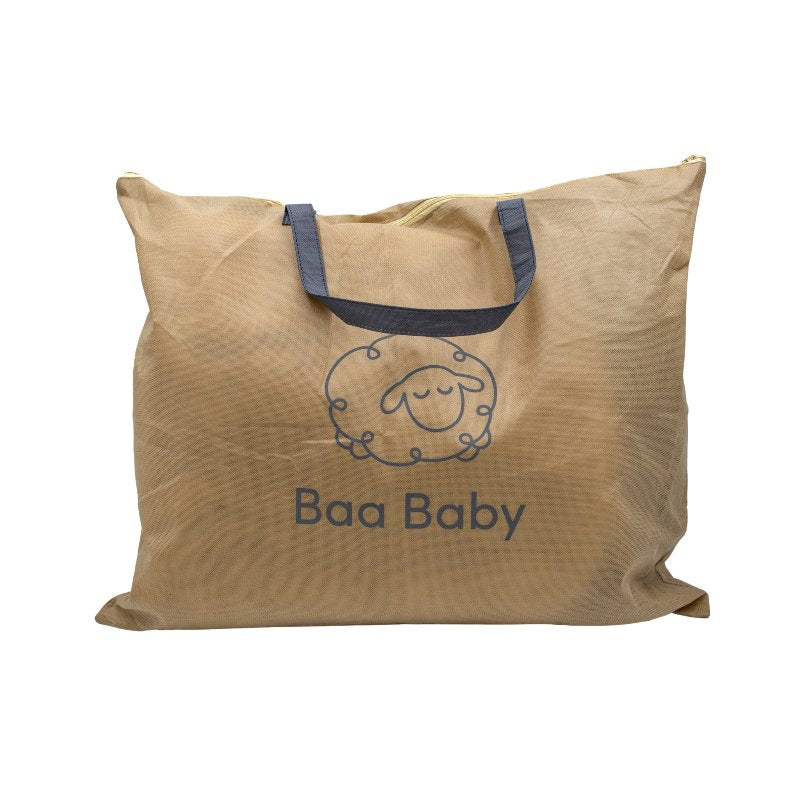 Baa Baby Original Sheepskin Footmuff | Black with Latte Lambskin