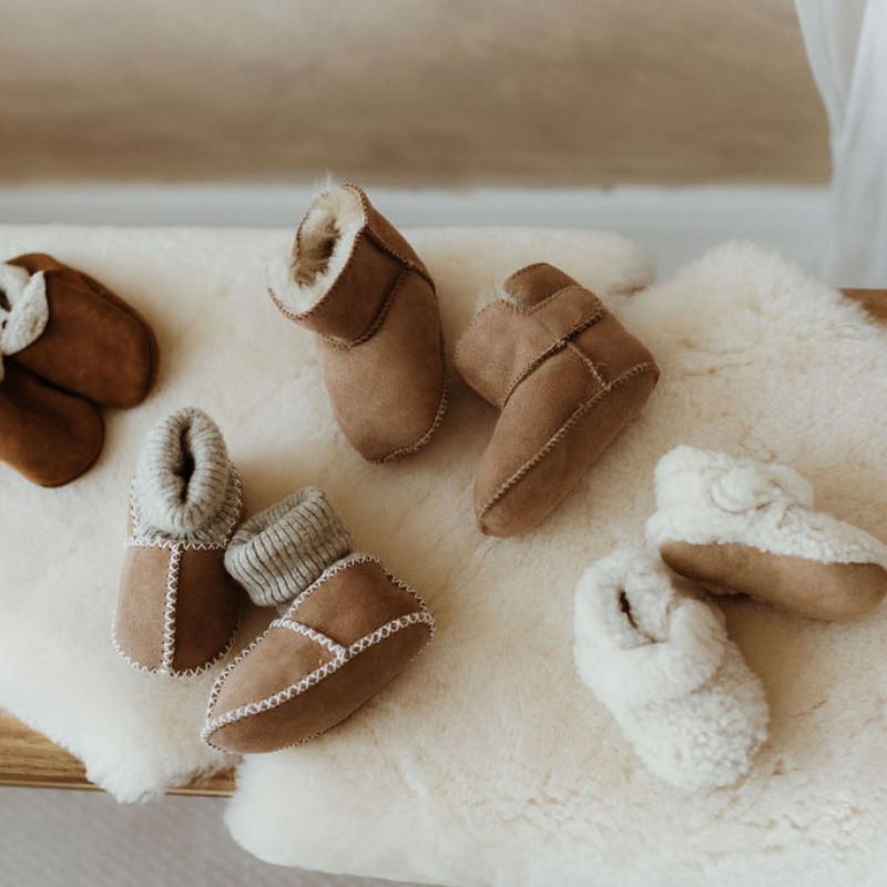 Baa baby sheepskin booties