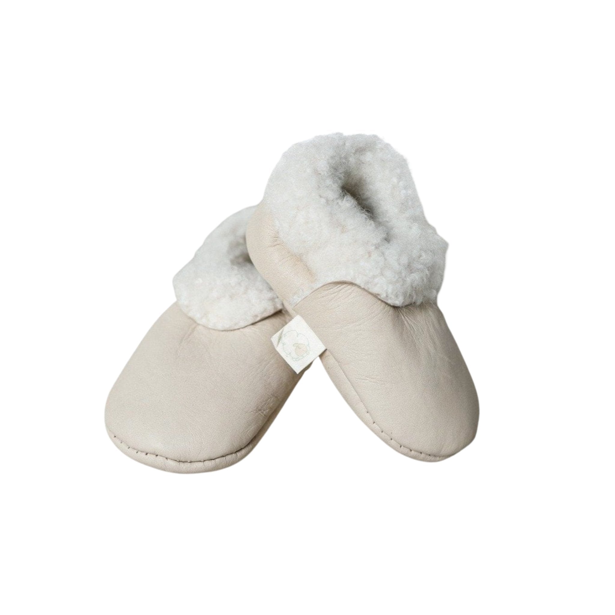 Sheepskin Booties in Pebble Baa Baby
