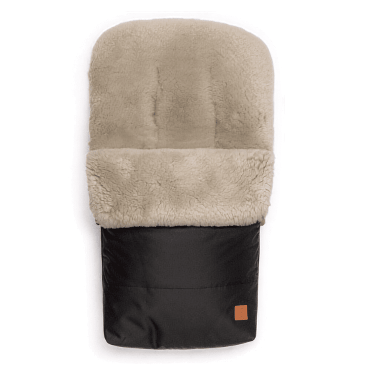 Baa Baby Original Sheepskin Footmuff | Black with Latte Lambskin