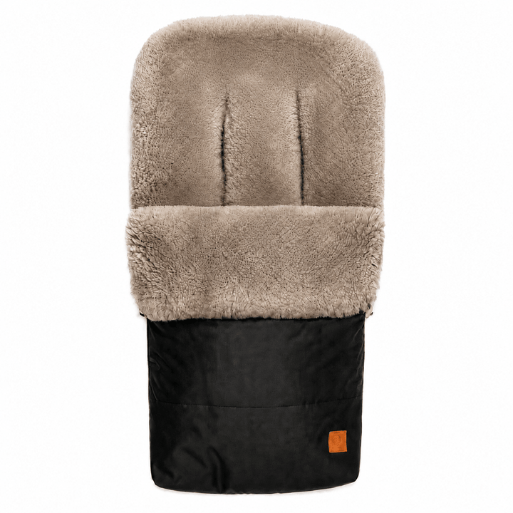 Baa Baby Original Sheepskin Footmuff | Black with Latte Lambskin