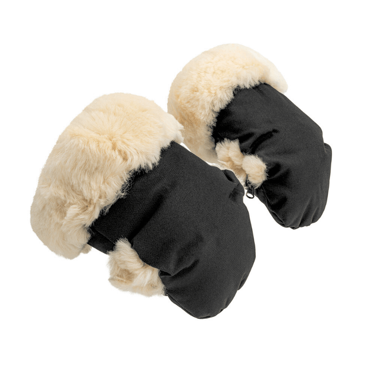 Baa Baby Sheepskin Pram Mittens | Milk