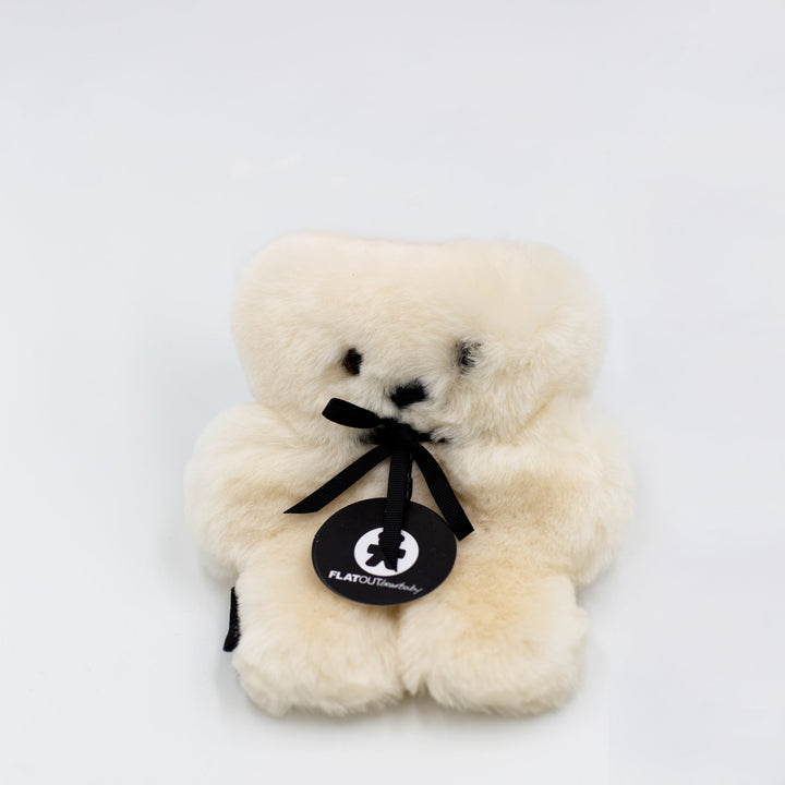 Luxurious Baby Safe Sheepskin FLATOUT Bear in Milk