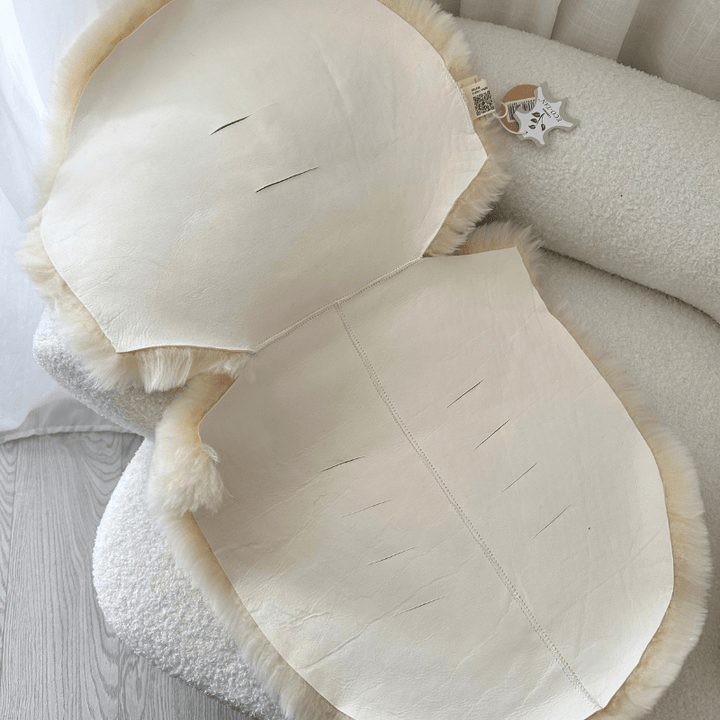 Luxury sheepskin pram liner comparison with Binibamba 