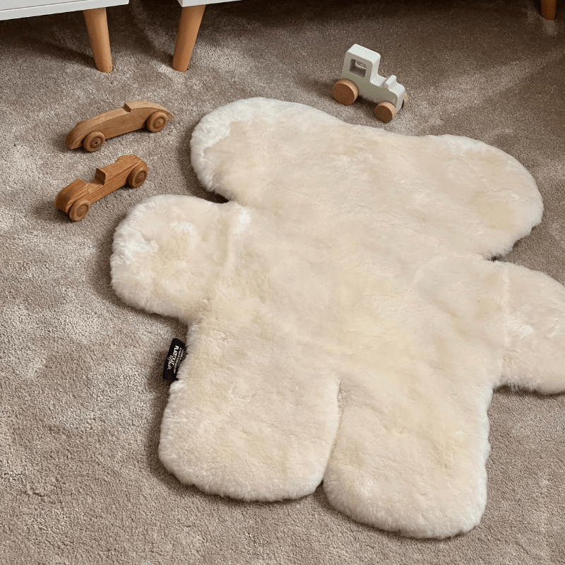 FLATOUT Bear Rug in Milk Baa Baby