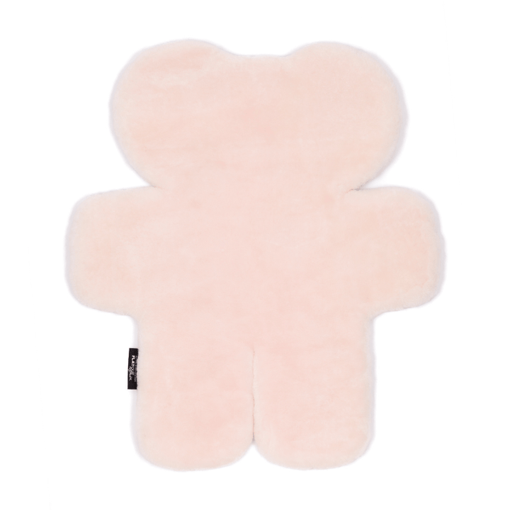 Rosie Pink natural sheepskin nursery rug - suitable from birth, soft, luxurious and an excellent ideal for new baby nursery