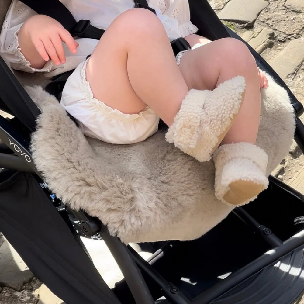 snuggly merino cosy booties for newborns and babies soft soled
