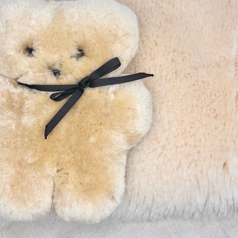 Practical and Luxury Newborn Gift Set with Baby Safe Sheepskin