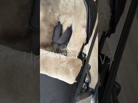 Sheepskin footmuff fitting in an uppababy vista v3 and v2 pram