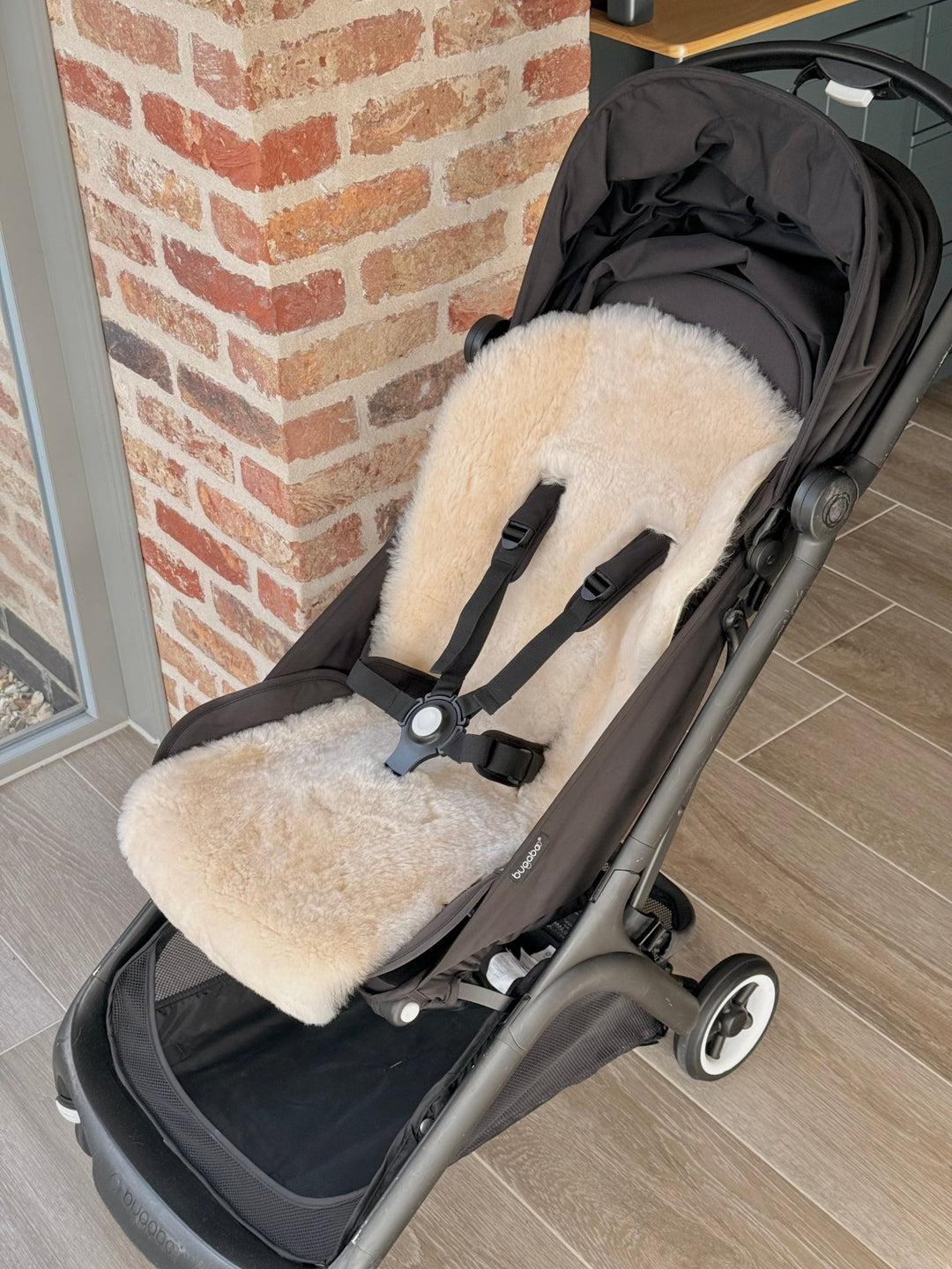 bugaboo fur liner Baa Baby Sheepskin Buggy Liner in Milk Shorn Hair