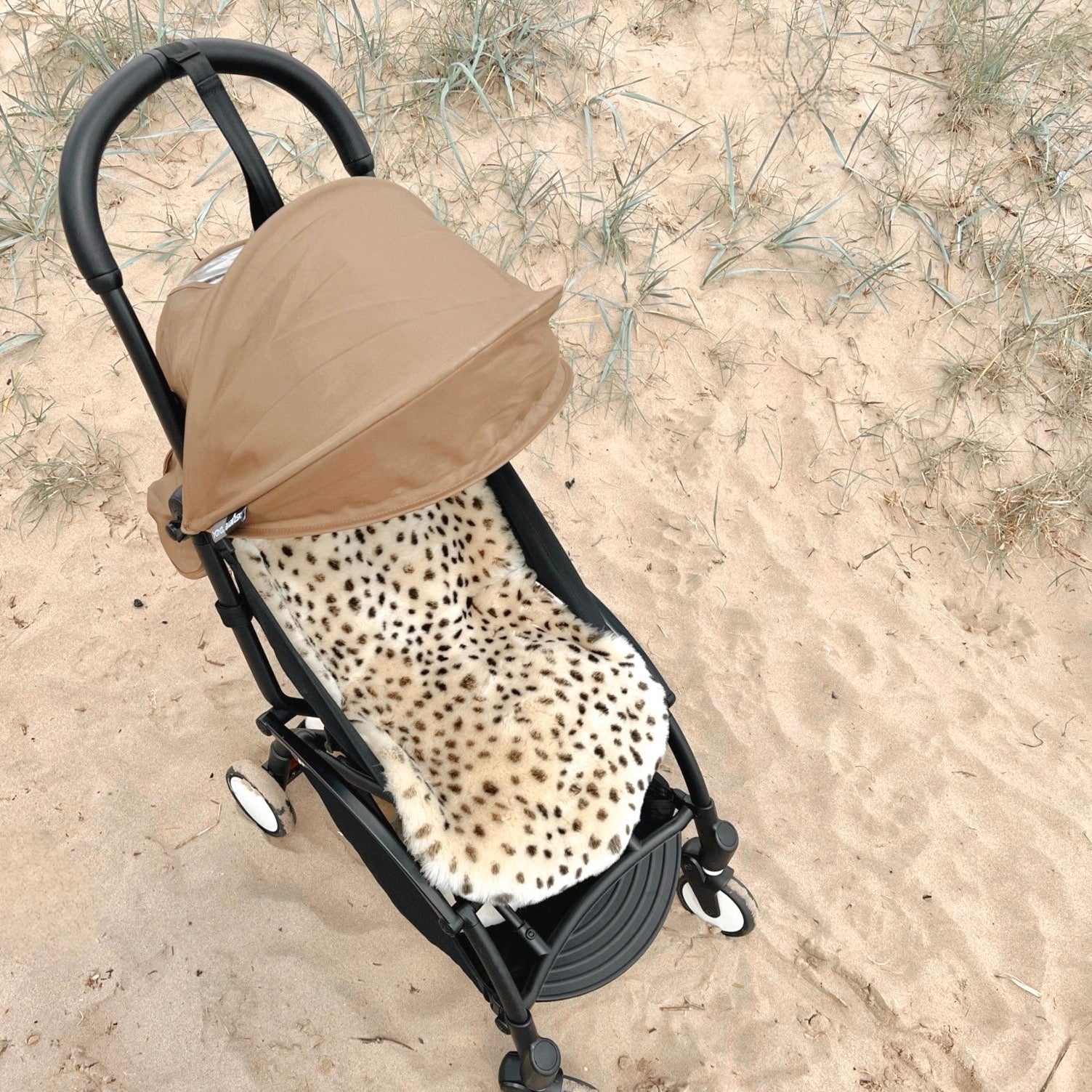 Baa Baby Sheepskin Pram Liner in Leopard Spot Special Edition