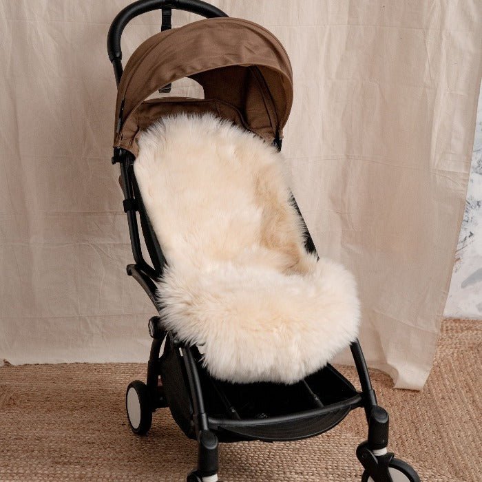 Sheepskin Pram Liner in Milk Long Hair – Baa Baby