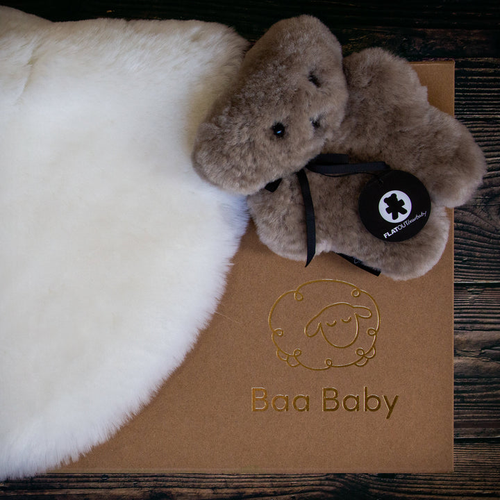 Luxury Sheepskin Baby Gift Bundle in Gender Neutral Tones