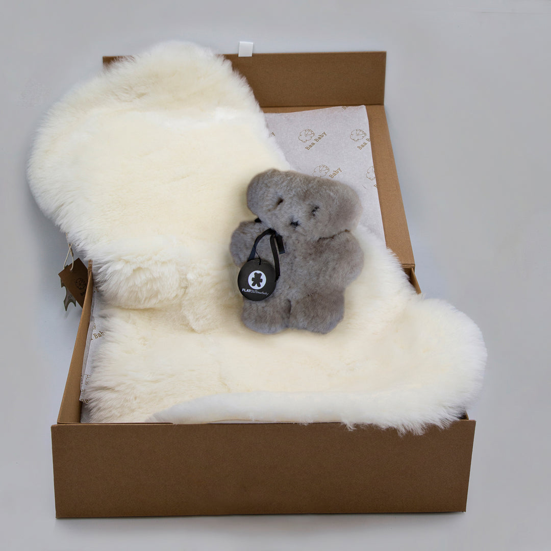 Luxury Gift Bundle with Sheepskin Liner and Teddy Bear