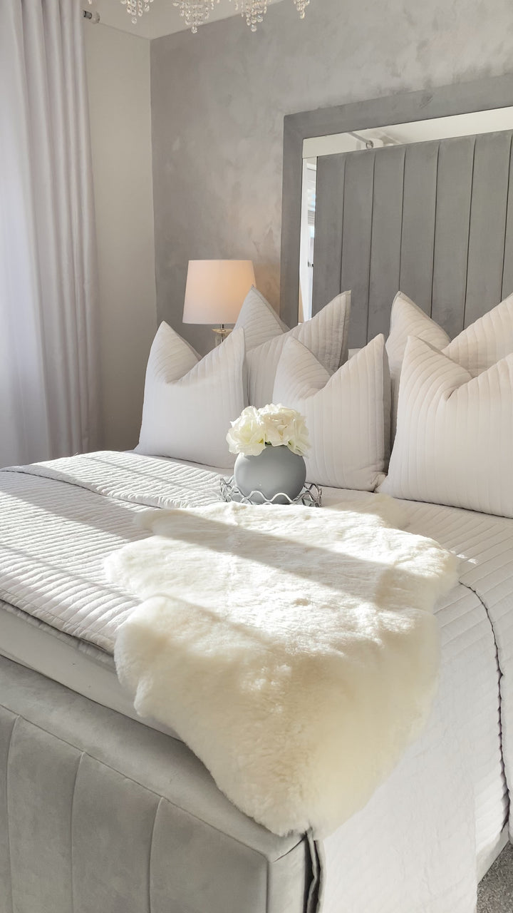 Baa Baby Sheepskin Baby Rug | White Shorn Hair