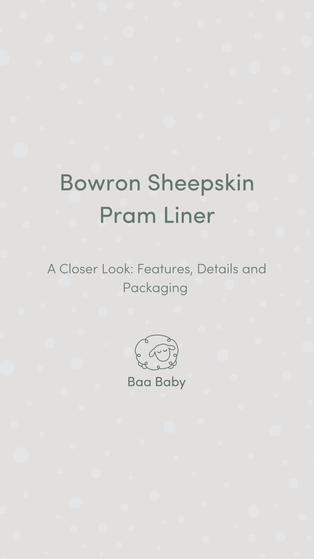 Bowron Sheepskin Pram Liner