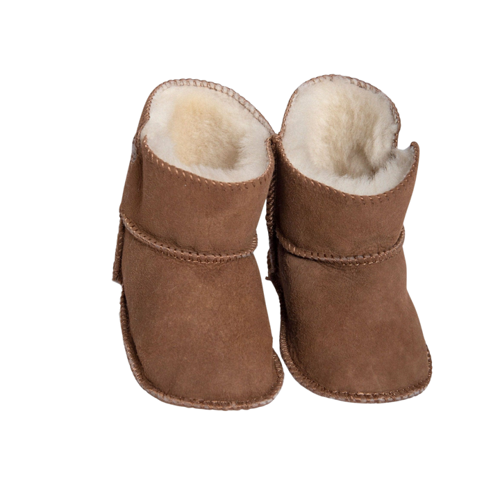Lambskin Soft Soled Booties for Baby Shower or Gender Reveal Sustainable Gifting