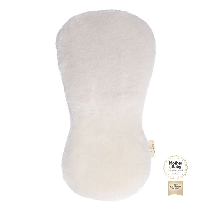 White Long Haired Natural Lambskin Pram Liner to fit Bugaboo™ Pushchairs