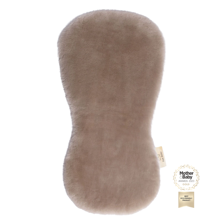 Pale Brown Natural Shorn Lambskin Bugaboo™ Pram Liner for Comfort and Sleep
