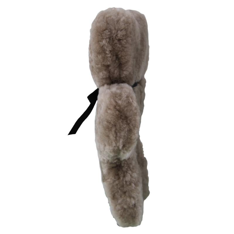 Side Profile of FLATOUT Sheepskin Big Bear in Latte for Natural Sustainable Gifting