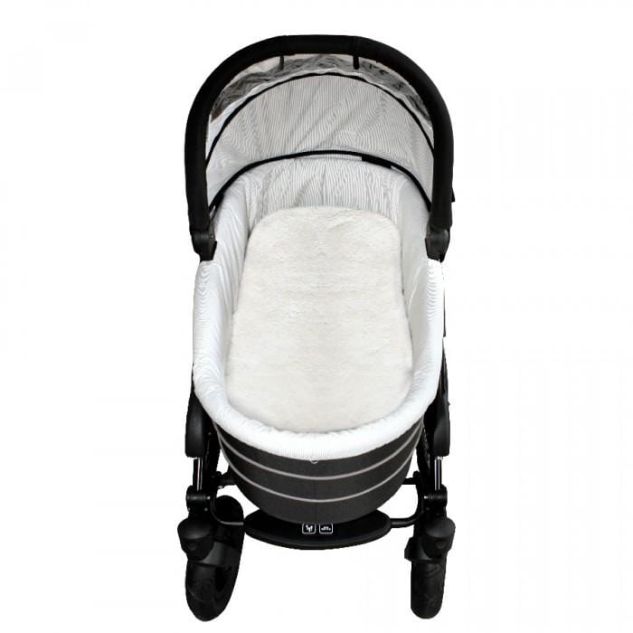 Sustainable Neutral White Sheepskin Carrycot Liner