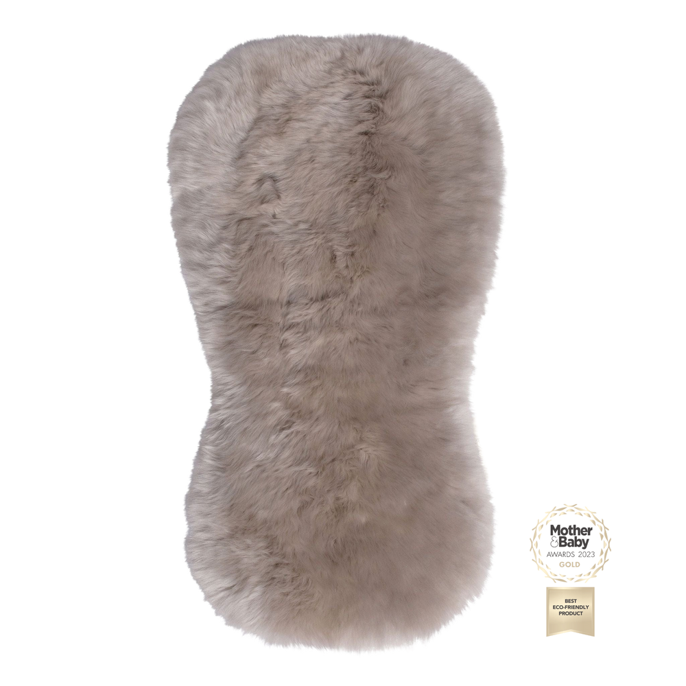 Sustainable and Soft 100% Sheepskin Baby Safe Buggy Style Pale Brown Liner