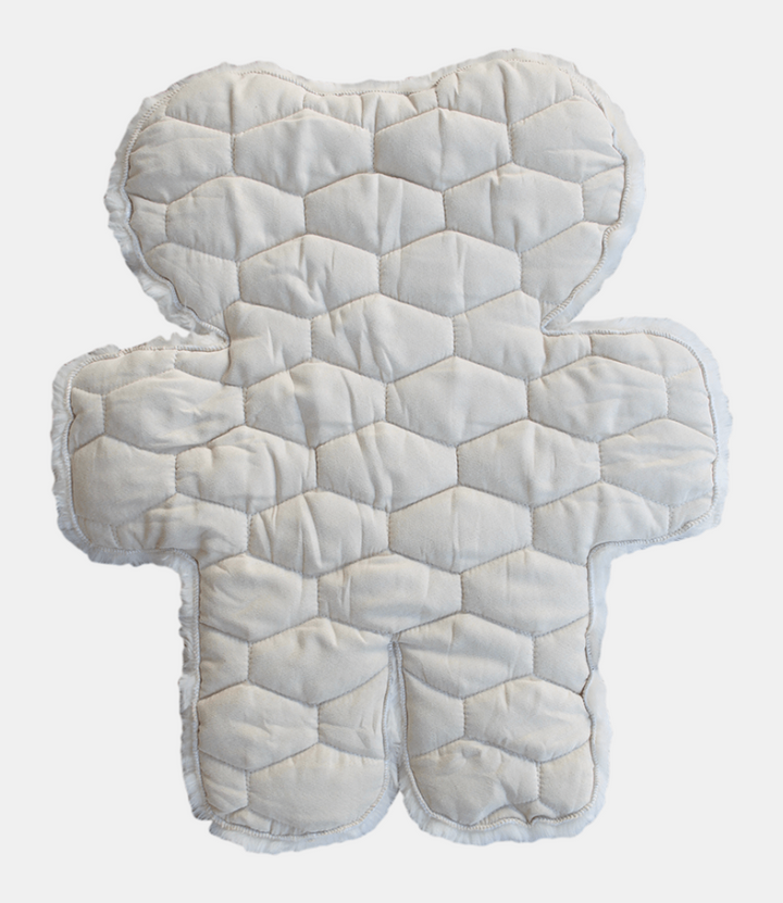 Quilted Back of Sheepskin FLATOUT Rug in Milk for Comfort