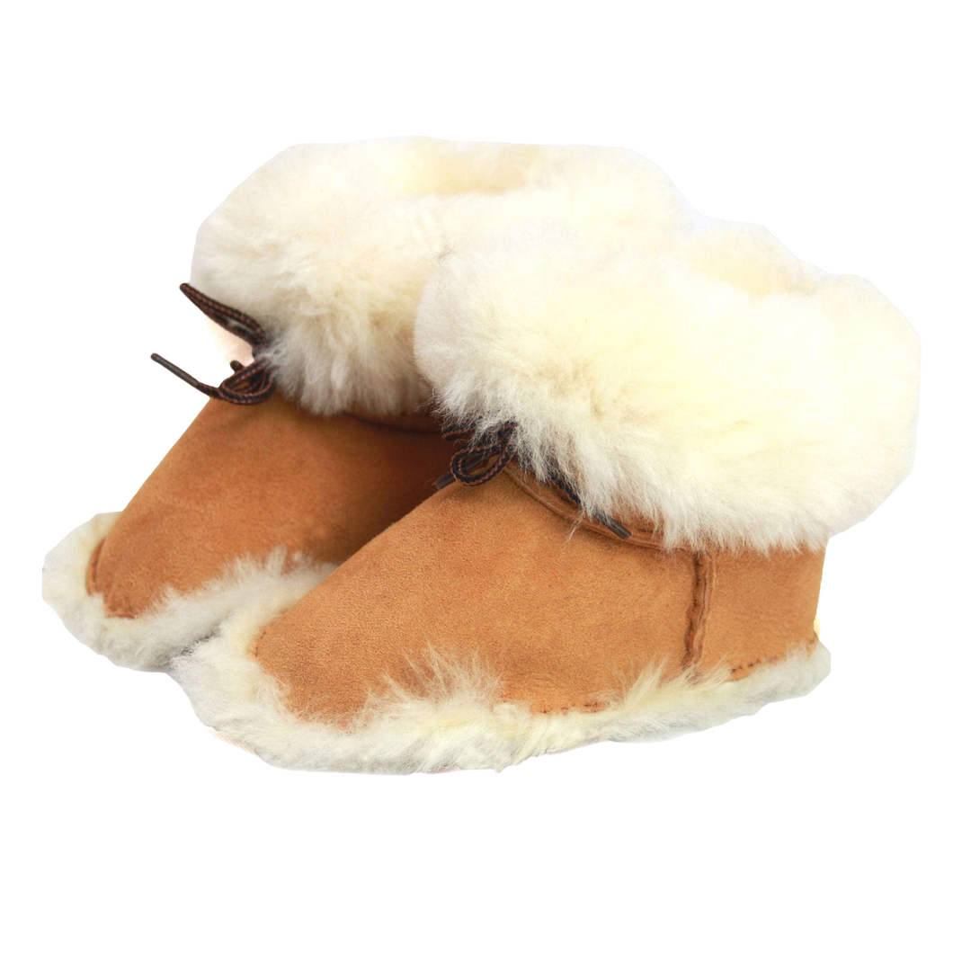 Sheepskin Baby Booties with Soft Sustainably Sourced Lambskin