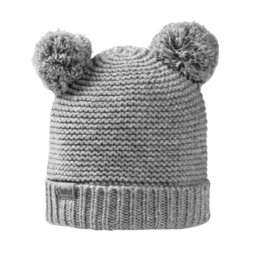Gender Neutral Grey Merino Wool Baby Hat Made Sustainably